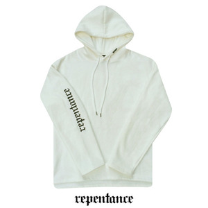 [900g] repentance needlework hoodie (자수 리스펙트 리펜턴스 니들워크 후드티) White