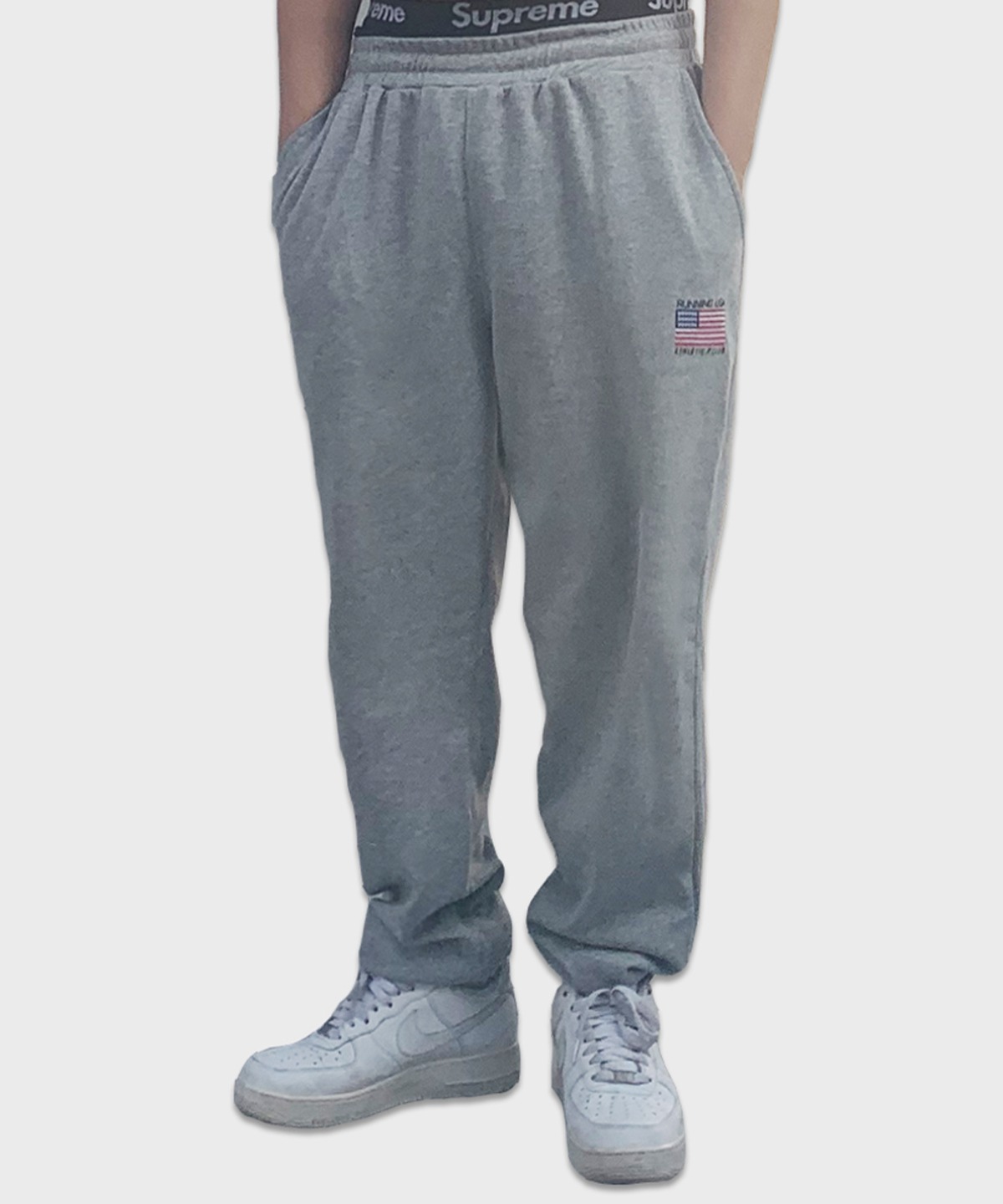 running usa athletic club sagging pants (grey)