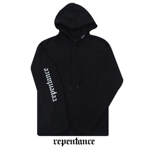 [900g] repentance needlework hoodie (자수 리스펙트 리펜턴스 니들워크 후드티) Black