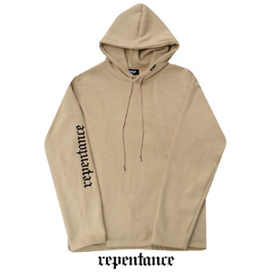 [900g] repentance needlework hoodie (자수 리스펙트 리펜턴스 니들워크 후드티) beige