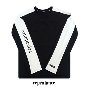 [900g] repentance needlework long sleeve crewneck (리펜턴스 니들워크 롱슬리브 맨투맨) Black