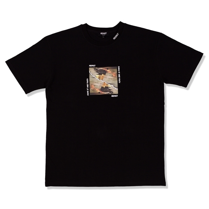 리스펙트 플레임 유스 반팔 티셔츠 (블랙)